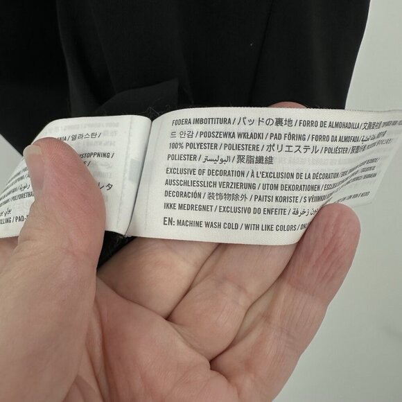 GILLY HICKS HOLLISTER activewear dress mini bike shorts racerback sporty black M - Picture 11 of 12